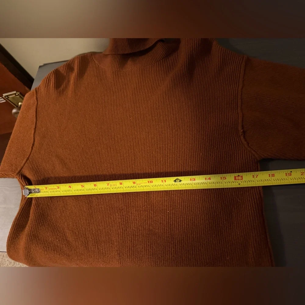Free People Softly Structured Oversized Brown Cowl Neck Sweater